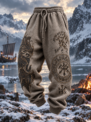 Pantalon rétro viking Vegvisir pour homme