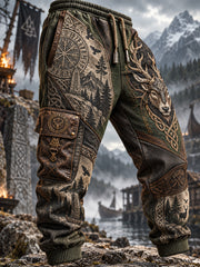Pantalon de survêtement décontracté pour homme, motif viking