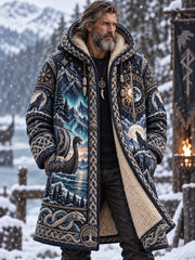 Chandail à capuchon doublé en molleton Viking Art Homme