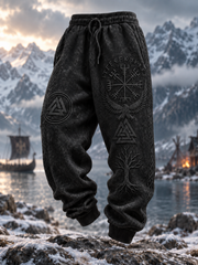 Pantalon Retro Viking Valknut Vegvisir Homme