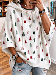 Chandail d'arbre de Noël coloré pour femmes