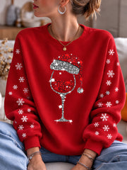 Sweat-shirt de Noël imprimé pour femmes