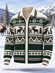 Hiver Orignal Géométrique Totem Imprimer Cardigan Décontracté Homme