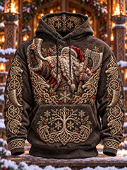 Sweats à capuche viking Père Noël pour hommes