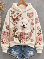 Sweat à capuche en flanelle animaux intéressants pour femmes