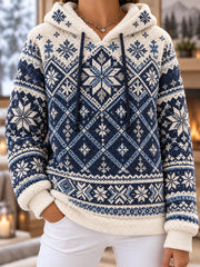 Chandail à capuchon Nordic-Style Flannel Femme