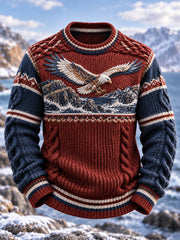 Sweatshirt artistique rétro nordique aigle de mer à queue blanche