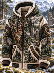 Veste en flanelle à motif viking pour homme