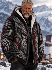 Veste en flanelle Viking Odin Vegvisir Compass Norse Mythology Warrior Homme