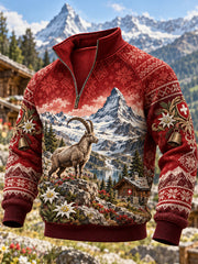 Sweat-shirt zippé à capuche Switzerland Homme