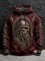 Hoodies Viking Warrior Print Homme