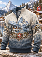 Sweat à capuche zippé pour homme, Suisse