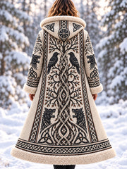 Veste en flanelle à motif viking pour femme