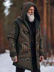 Manteaux Homme Imprimé Bateau Viking En Tricot Gaufré