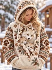 Sweat à capuche en flanelle pour femmes, motifs animaux originaux