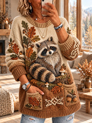Pull pour femme à motifs d'animaux amusants
