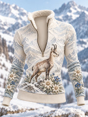 Haut col en fourrure suisse Femme