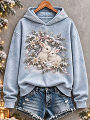 Sweat à capuche imprimé pour femmes, motif suisse Joyeux Noël