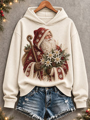Sweat à capuche imprimé pour femmes, motif suisse Joyeux Noël