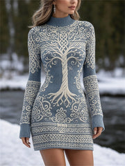 Robe pull Viking Tree of Life Celtic Knod Print pour femme