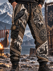 Pantalon de survêtement décontracté pour homme, motif viking