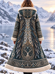 Veste en flanelle à motif viking pour femme
