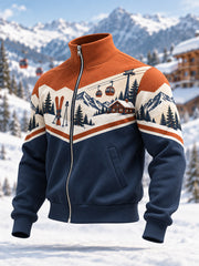 Sweat-shirt décontracté à fermeture éclair pour amateurs de ski, prêt pour la saison hivernale
