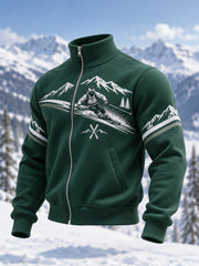 Sweat-shirt décontracté à fermeture éclair pour amateurs de ski, prêt pour la saison hivernale