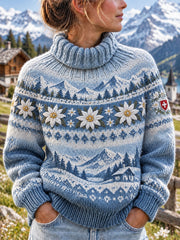 Chandail en tricot Alpine Commemorative Graphic Femme