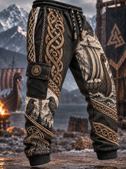 Pantalon de survêtement décontracté pour homme, motif viking