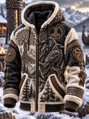 Veste en flanelle à motif viking pour homme