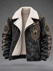 Veste en peluche viking pour homme