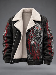 Veste en peluche viking pour homme