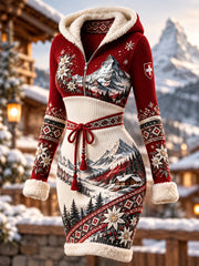 Robe à capuchon Switzerland Femme