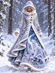 Robe nordique à motifs d'animaux pour femme