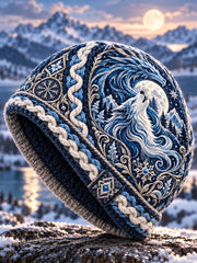 Bonnet unisexe à imprimé animalier, style nordique, pour l’automne/hiver