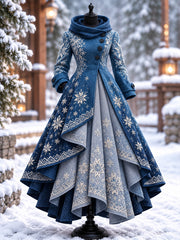 Robe artistique automne/hiver pour femme, style nordique