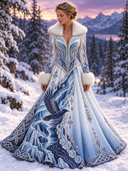 Robe Femme Vintage Viking «Born of the North» à Col en V