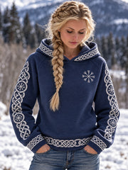 Vintage Viking Vegvisir Celtic Knot Imprimer Cozy Hoodie des femmes