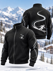 Sweat-shirt décontracté à fermeture éclair pour amateurs de ski, prêt pour la saison hivernale