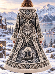 Manteau en flanelle Viking Art Femme