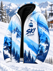 Veste polaire composite décontractée pour hommes, idéale pour les passionnés de ski, prête pour la saison.