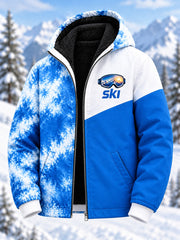Veste polaire composite décontractée pour hommes, idéale pour les passionnés de ski, prête pour la saison.