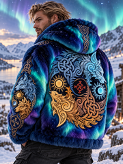 Veste en flanelle à motif viking pour homme