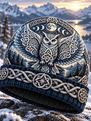Bonnet unisexe nordique pour l’automne et l’hiver, motifs animaux