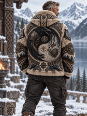 Veste en flanelle à motif viking pour homme