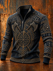 Sweat-shirt zippé viking pour homme