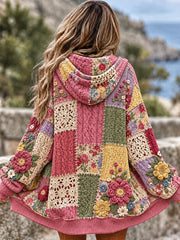 Cardigan décontracté à imprimé floral pour femme