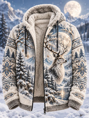 Veste en flanelle à motifs animaux pour homme, collection automne-hiver nordique