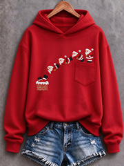 Funny Santa Claus Sweatshirt imprimé régulier des femmes